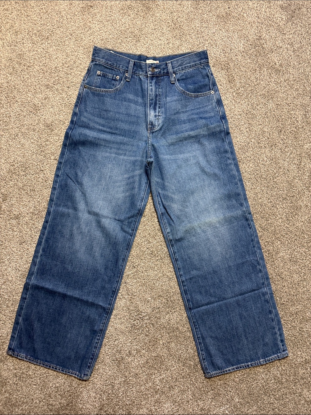 Wide-Leg Women's Blue Denim Jeans